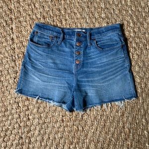 Madewell High Rise Shorts - Button Fly